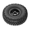 LAFEINA 1.55 inch Beadlock Plastic Wheel Hub Rim and Rubber Tire for 1:10 RC Crawler Car D90 TF2 Tamiya CC01 LC70 MST JIMNY 90069 (95mm Black) view 2