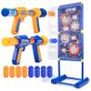 USA Toyz Astroshot Gemini Extreme Shooting Game for Kids 2 Pack Foam Ball Popper Air Guns and Moving Target Shooting Game Toy for Boys Girls 2 Guns 30 Balls Outdoor Compatible with Nerf Blue/Orange view 1