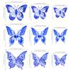 Gyufise 36 Pack Blue 3D Butterfly Cupcake Toppers Hollow Butterfly Cake Decorations for Birthday Wedding Fairy Party Butterfly Wall Sticker Decal for Background Wall Decoration view 2