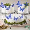 Gyufise 36 Pack Blue 3D Butterfly Cupcake Toppers Hollow Butterfly Cake Decorations for Birthday Wedding Fairy Party Butterfly Wall Sticker Decal for Background Wall Decoration view 4
