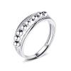 925 Sterling Silver Anti Anxiety Ring for Women Fidget Rings for Anxiety with 8 Spinner Beads Dainty Stress Relief Silver Ring Jewelry Gifts view 1