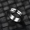 WOYNJI 3Pcs Stainless Steel Fidget Band Spinner Ring for Women Men Flower Heart Moon Stress Relieving Wedding Promise Rings Set Size 9 view 4
