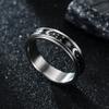 WOYNJI 3Pcs Stainless Steel Fidget Band Spinner Ring for Women Men Flower Heart Moon Stress Relieving Wedding Promise Rings Set Size 10 view 2