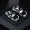 WOYNJI 3Pcs Stainless Steel Fidget Band Spinner Ring for Women Men Moon Sun Star Stress Relieving Wedding Promise Rings Set Size 6 view 3