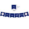 Baseball Half Birthday Kit - Baseball Half Way to One Highchair Banner, 1/2 Way to One Cake Topper for Boy 1/2 Half Year Baby Shower Party Supplies view 2