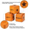 Crobyi Giant Right Center Left Dice Game with 24 Large Chips & Carry Bag. 3.5" Giant Wooden Outdoor & Lawn Dice Game for Adult. view 2