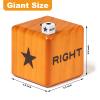 Crobyi Giant Right Center Left Dice Game with 24 Large Chips & Carry Bag. 3.5" Giant Wooden Outdoor & Lawn Dice Game for Adult. view 3
