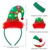 Aneco 3 Pieces Christmas Headbands Christmas Head Boppers with LED Lights Reindeer Antler Santa Elves Headbands, Assorted Styles for Xmas Party, Holiday Favors view 2