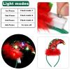 Aneco 3 Pieces Christmas Headbands Christmas Head Boppers with LED Lights Reindeer Antler Santa Elves Headbands, Assorted Styles for Xmas Party, Holiday Favors view 3