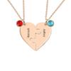 MissNaNa BFF Necklace Personalized Stitching Necklace with Birthstone 2/3/4/5/6 Pcs Customized Heart Puzzle Necklace for Family BFF Friendship Pendants (Set of 2) view 4