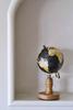 Artizay Vintage Round Wooden Brass Black Rotating Globe for School, Office and Study Room view 4