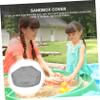 1 Pc Cover Kids Hexagon Sandbox Pit Keep Child Sandbox Liner with Cover s Outdoor Rain for Fabric Round 190t Oxford Cloth Grey view 2