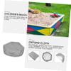 1 Pc Cover Outdoor Sandbox Covers Sandbox Rain Protector ES Sand Pit Kids Elliptical Hexagon S Foldable Only 190t Oxford Cloth Grey view 3