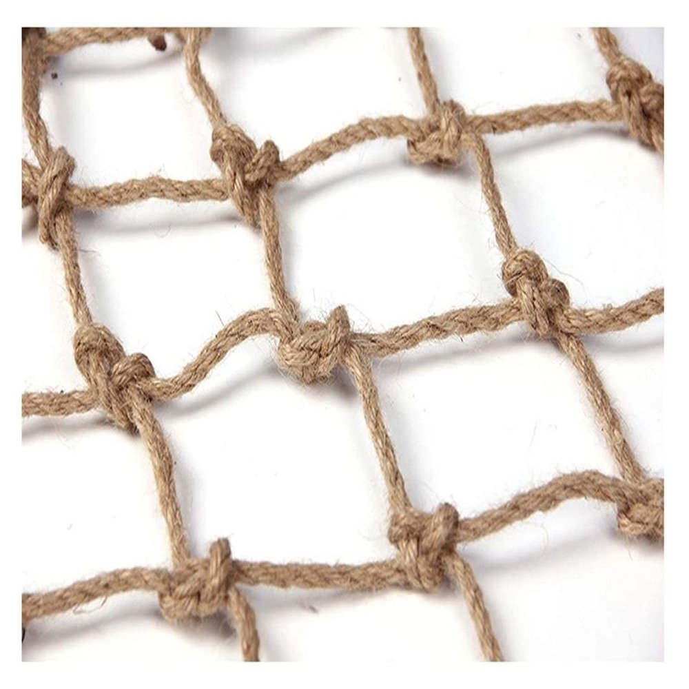 Safety Hemp Netting Heavy Duty Climbing Cargo Net Outdoor Kids Swingset Railing Rope Net Balcony Child Protective Net Garden Plants Decor (Size : 2 * 3m(7 * 10ft))