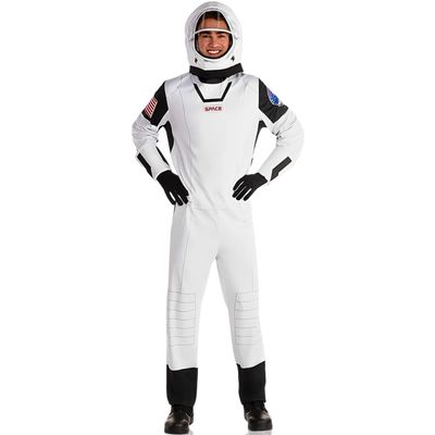 In Flight Men's Costume - Plus XXL (48-52) 1 Set - Soar High in Style with this White Pilot Uniform Set, Perfect for Parties & Events