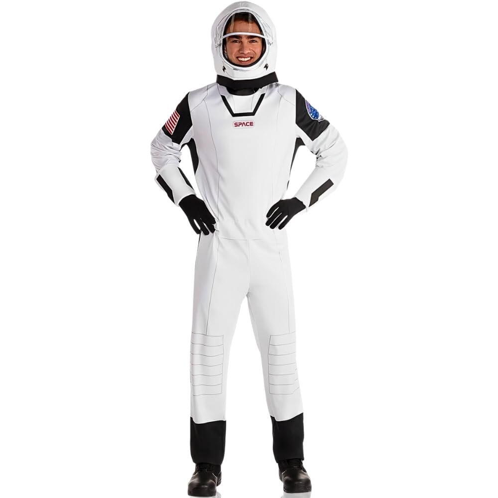 In Flight Men's Costume - Plus XXL (48-52) 1 Set - Soar High in Style with this White Pilot Uniform Set, Perfect for Parties & Events