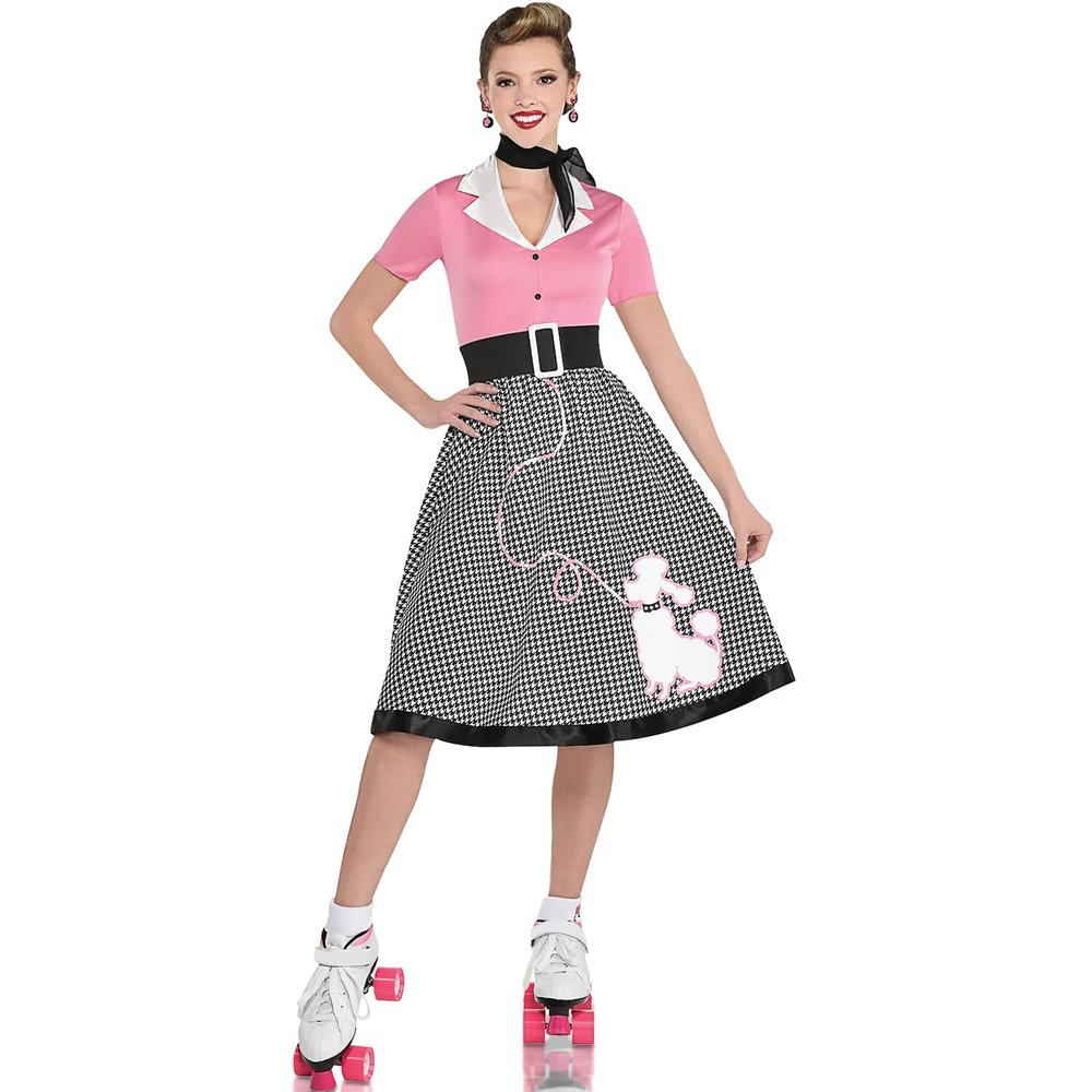 Women's Car Hop Cutie Costume - X-Large (14-16)- Retro Roller Diner Doll Style, Perfect for Halloween & Costume Parties - 1 Set