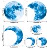 10Pcs Glow in The Dark Moon Wall Decals Large Luminous Space Planet Moon Phases Wall Sticker Glow in The Dark Stickers for Ceiling Removable Vinyl Boho Wall Decor for Kids Boys Girls Bedroom Nursery view 4