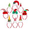 Aneco 9-Piece Assorted Christmas Headband Set - Novelty Xmas Tree Elf Hat Headband for Christmas Party Accessory view 1