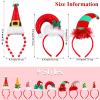 Aneco 9-Piece Assorted Christmas Headband Set - Novelty Xmas Tree Elf Hat Headband for Christmas Party Accessory view 2