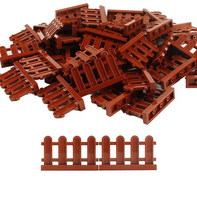 BAENRCY 50pcs Fence Building Blocks Pieces City Accessorices House Sencery Accessories House Fence Set Building Bricks Kit DIY Building Set Compatible All Major Brands (#2)