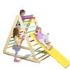 Costzon Foldable Climbing Toys for Toddlers, 3 in 1 Montessori Wooden Triangle Climber for Sliding & Climbing, Kids Indoor Climbers & Gym Play Structures for Boys Girls Gift Present view 1