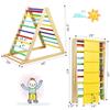 Costzon Foldable Climbing Toys for Toddlers, 3 in 1 Montessori Wooden Triangle Climber for Sliding & Climbing, Kids Indoor Climbers & Gym Play Structures for Boys Girls Gift Present view 4