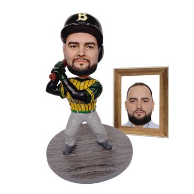Laclayfigurine Custom Personalized Bobblehead Dolls Baseball Gifts for Him- Sculpted by Tiktok Clay Artist Jerry