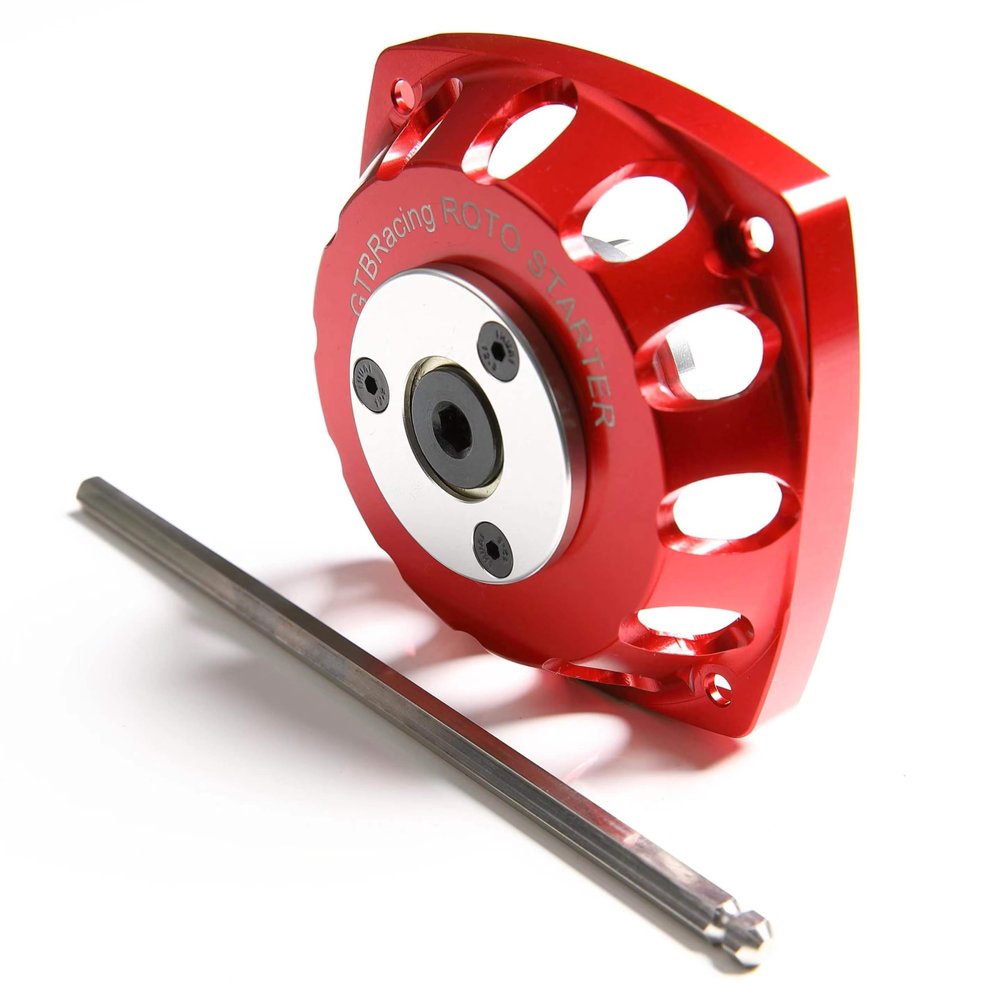 GTBRacing Metal HPI Baja Rotor Electric Starter for RC 1/5 Gasonline Car HPI km rv Baja 5b ss 5sc Upgrade Part (Red)