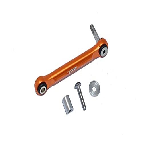 GPM For Losi 1:10 Lasernut U4 Tenacity LOS03028 / Tenacity DB Pro LOS03027V2 Upgrade Parts Aluminum Servo Tie Rod - 4Pc Set Orange