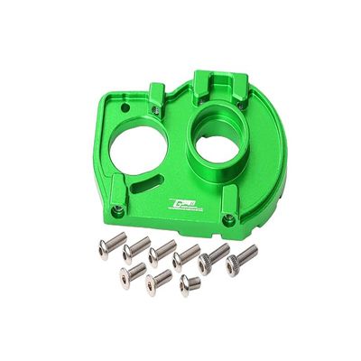 1:10 Lasernut U4 Tenacity LOS03028 / Tenacity DB Pro LOS03027V2 Upgrade Parts Aluminum Motor Mount Plate With Heat Sink Fins - 10Pc Set Green
