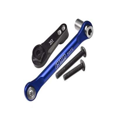 GPM For Losi 1:10 Lasernut U4 Tenacity LOS03028 / Tenacity DB Pro LOS03027V2 Upgrade Parts Aluminum Tie Rod + 25T Servo Horn - 5Pc Set Black