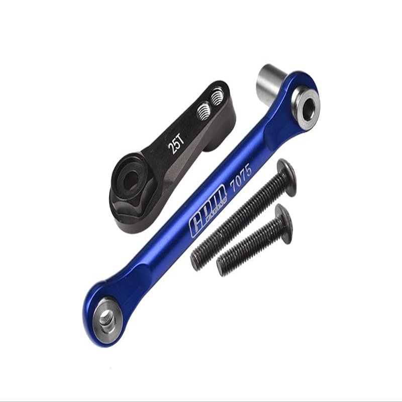 GPM For Losi 1:10 Lasernut U4 Tenacity LOS03028 / Tenacity DB Pro LOS03027V2 Upgrade Parts Aluminum Tie Rod + 25T Servo Horn - 5Pc Set Black