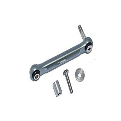 GPM For Losi 1:10 Lasernut U4 Tenacity LOS03028 / Tenacity DB Pro LOS03027V2 Upgrade Parts Aluminum Servo Tie Rod - 4Pc Set Gray Silver