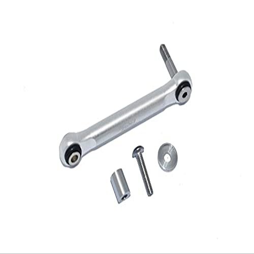 GPM For Losi 1:10 Lasernut U4 Tenacity LOS03028 / Tenacity DB Pro LOS03027V2 Upgrade Parts Aluminum Servo Tie Rod - 4Pc Set Silver