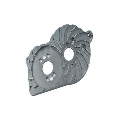 GPM For Losi 1/18 Mini-T 2.0 2WD Stadium Truck Upgrade Parts Aluminum Motor Mount Plate With Heat Sink Fins - 1Pc Set Gray Silver