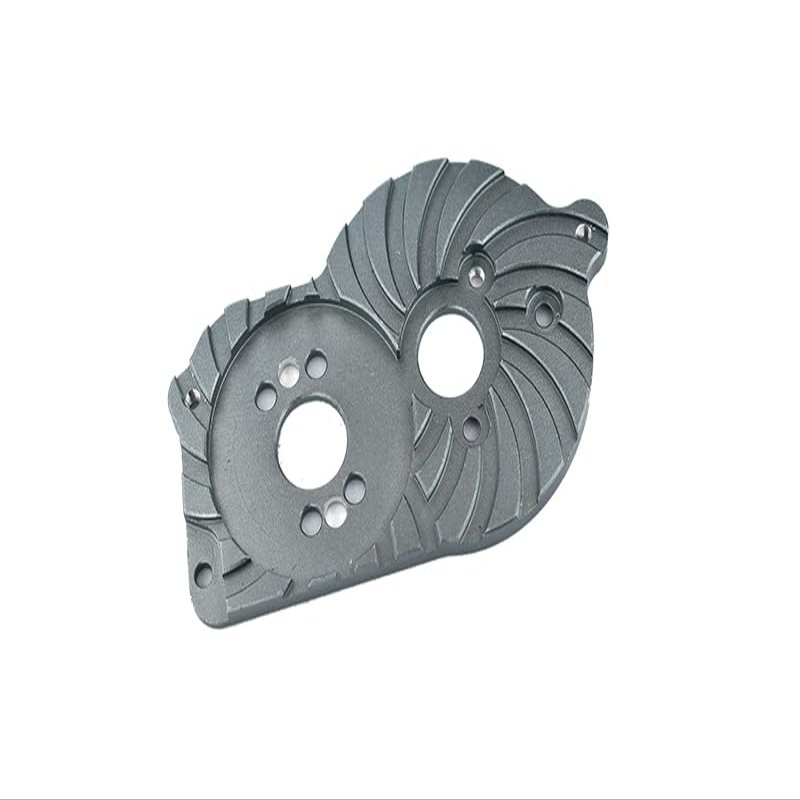 GPM For Losi 1/18 Mini-T 2.0 2WD Stadium Truck Upgrade Parts Aluminum Motor Mount Plate With Heat Sink Fins - 1Pc Set Gray Silver