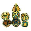 Seven Seas Pirates Dragon Scale Dice Set with Pouch & Display Box - Green/Yellow - Metal view 1