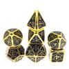 Seven Seas Pirates Dragon Scale Dice Set with Pouch & Display Box - Black - Metal view 1