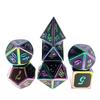Seven Seas Pirates Dragon Scale Dice Set with Pouch & Display Box - Rainbow Metal view 1