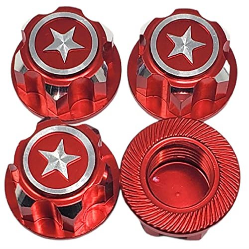 NHX Aluminum Wheel Nuts (4Pcs) Red : X_M_a_x_x /Summit/E-Revo