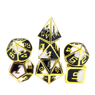 Seven Seas Pirates Dragon Scale Dice Set with Pouch & Display Box - White - Metal