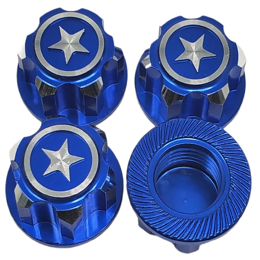 NHX Aluminum Wheel Nuts (4Pcs) Blue : X_M_a_x_x /Summit/E-Revo