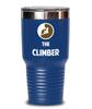 Rock Climbing Tumbler The Climber Best Gift For Rock Climber 30oz, Blue view 1