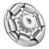 VGEBY RC omnidirectional Wheels, 100mm Stainless Steel Rollers Omni Wheels Chassis Wheel Compatible for Ball Balance Ballbot 14183 Car Model Accessory view 1