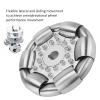 VGEBY RC omnidirectional Wheels, 100mm Stainless Steel Rollers Omni Wheels Chassis Wheel Compatible for Ball Balance Ballbot 14183 Car Model Accessory view 4