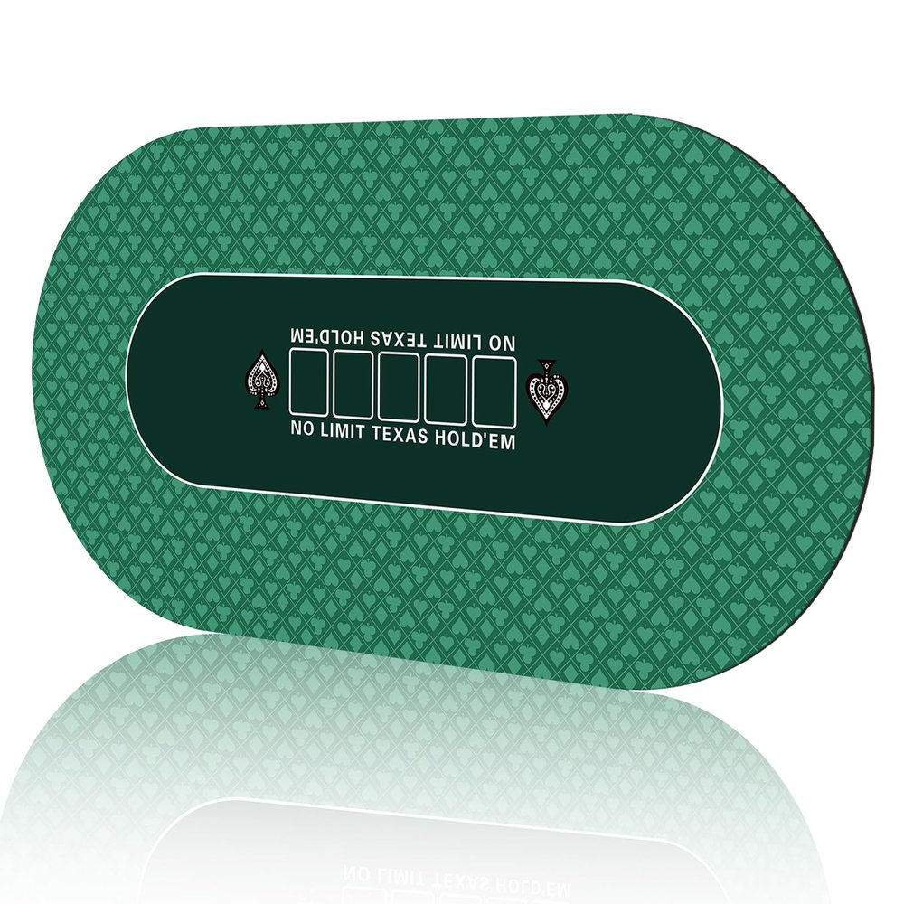 FURUISEN 70 x 35 Inch Texas Hold'em Poker Mat for Table, Portable Poker Table Top with Smooth Premium Surface, Noise Reduction, and Carrying Case for Professional Poker Games Casino Games