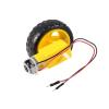 AEDIKO 4 Sets TT Motor DC 3-6V Gearbox Motor Dual Shaft 200RPM Ratio 1:48 Motor with Tire Wheel Kit for Arduino DIY Smart Car Robot view 2