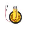 AEDIKO 4 Sets TT Motor DC 3-6V Gearbox Motor Dual Shaft 200RPM Ratio 1:48 Motor with Tire Wheel Kit for Arduino DIY Smart Car Robot view 3