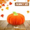 4 Pieces Stuffed Pumpkin Fluffy Pumpkin Plush Toy Thanksgiving Halloween Pumpkins Decorative Couch Throw Pillow Pumpkin Toys Gift for Kids Toddlers Babies Orange (25 cm/ 9.8 Inch) view 2